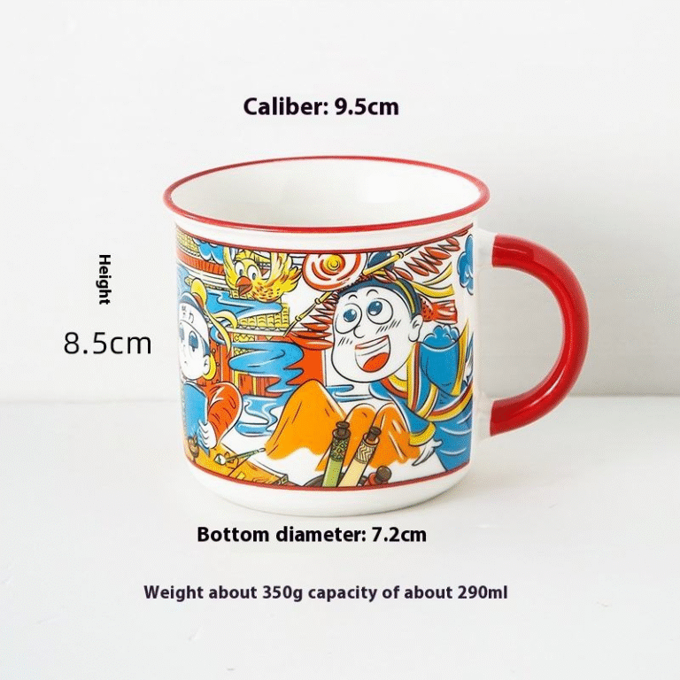 retro cartoon ceramic mug