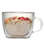 Heat-resistant double-layer glass juice cup