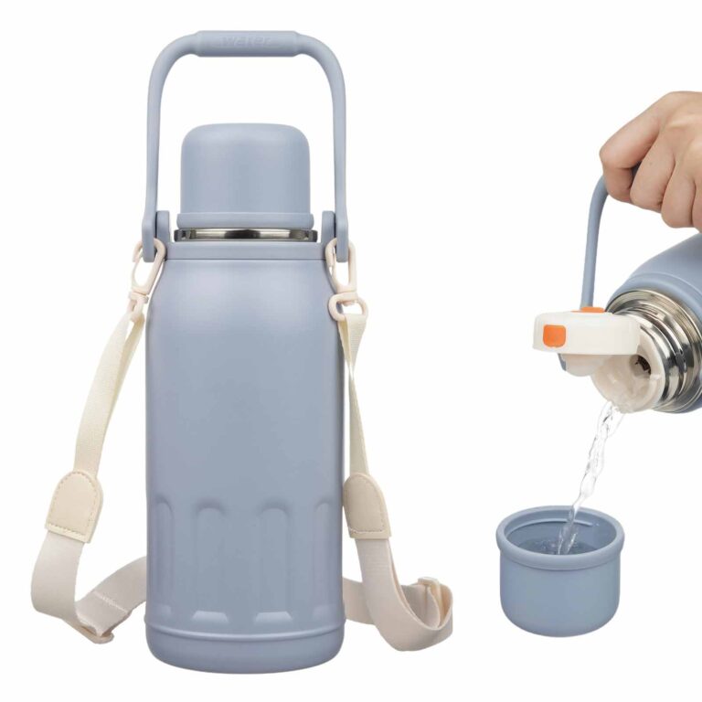 Water Bottle with Handle and Strap