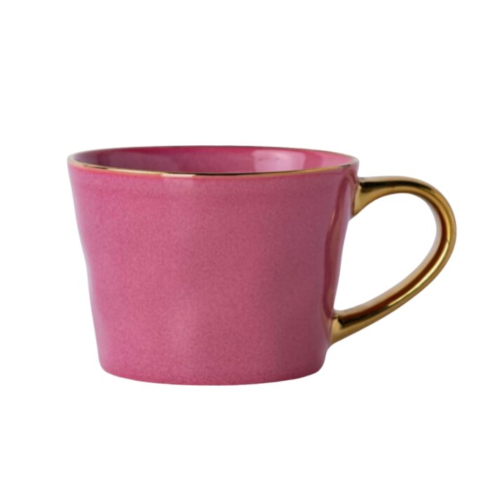 300mL ceramic golden handle mug