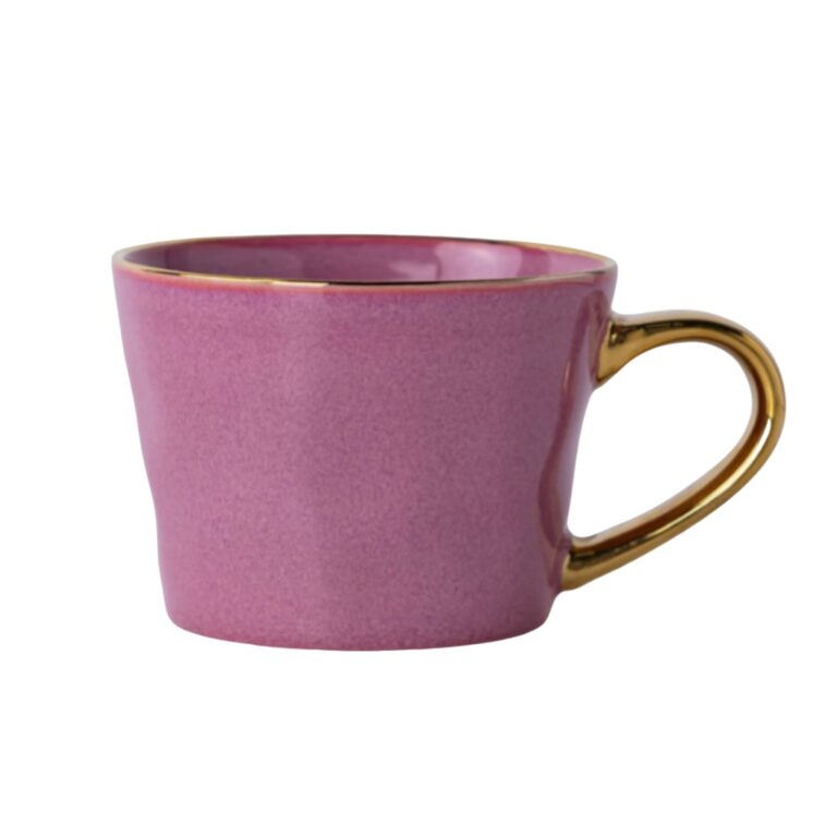 300mL ceramic golden handle mug