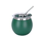 5oz stainless steel round tumbler with straw