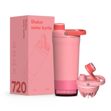 Shaker Bottle with Mixer & Storage