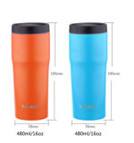 16Tasse thermos scellée sous vide à double paroi OZ