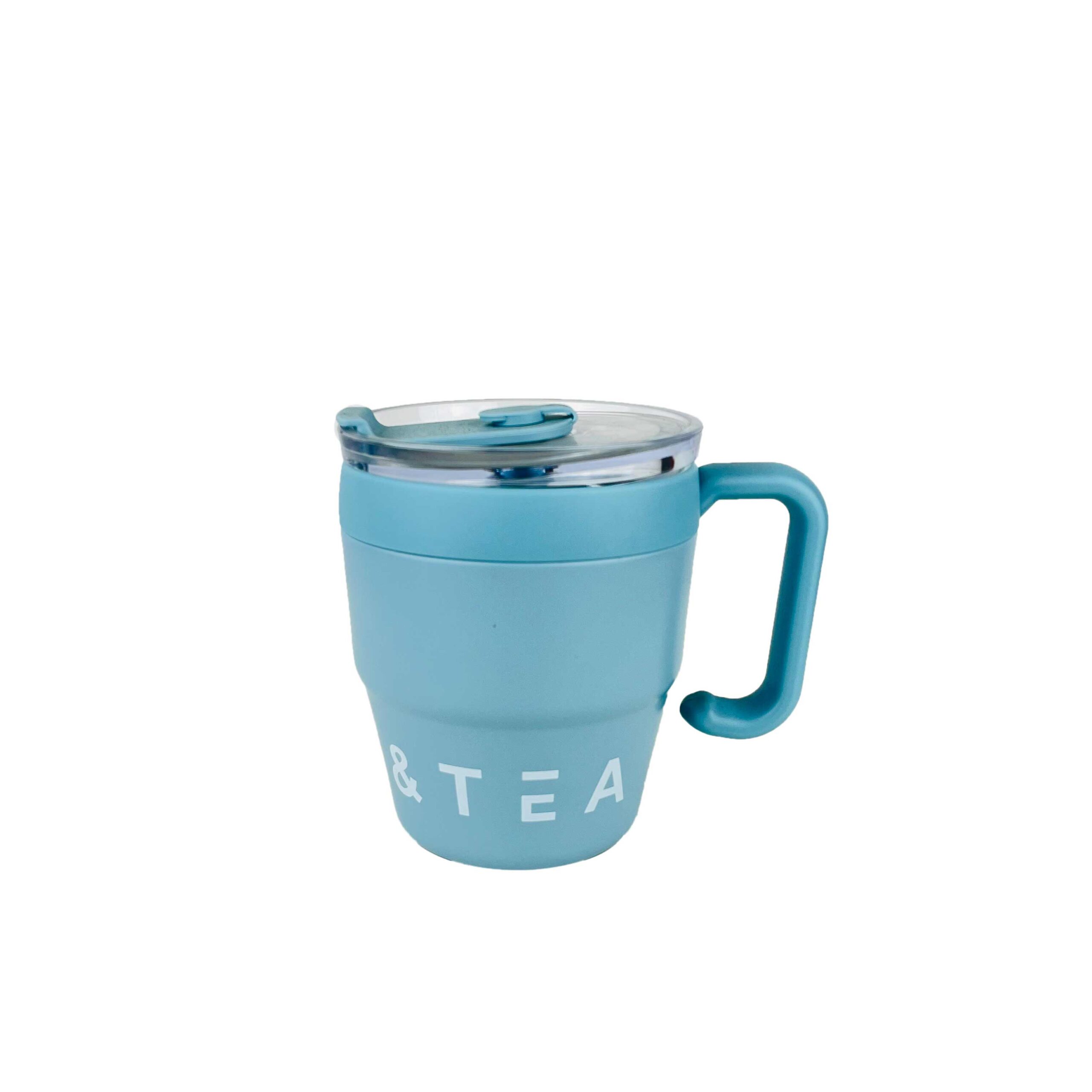 Custom 480ml Stainless Steel Insulated Coffee Mug with Handle & Straw