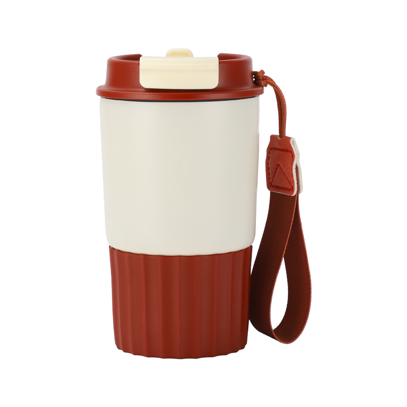 Custom Logo 304 Stainless Steel Dual-Drinking 480ml Coffee Cup