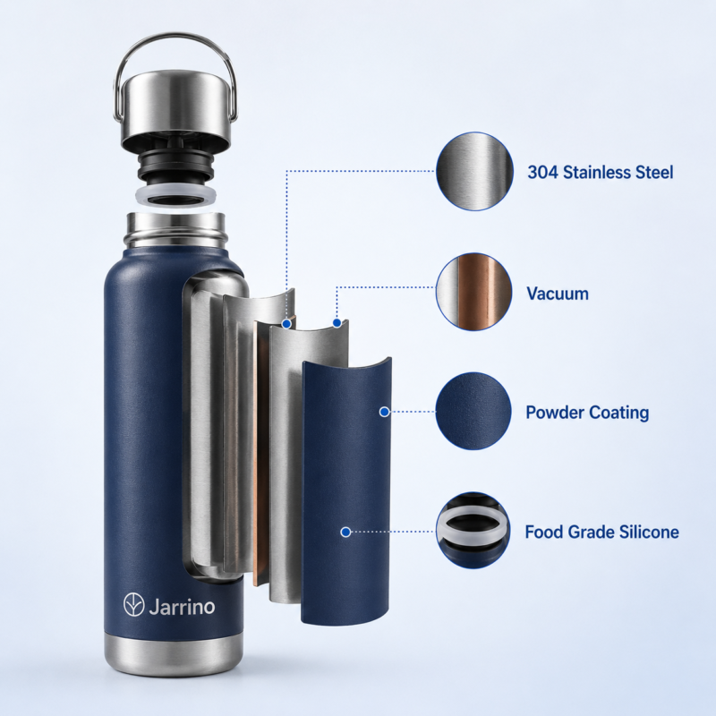 Food-grade 304 stainless steel reusable water bottles