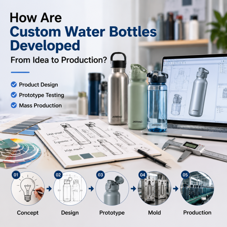Processus de développement de bouteilles d’eau personnalisées