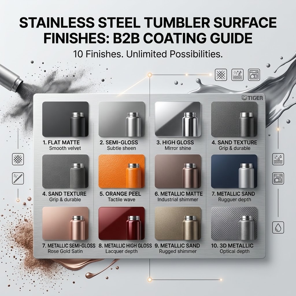 tumbler surface finishes